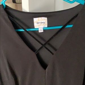 Black dress with bell sleeves